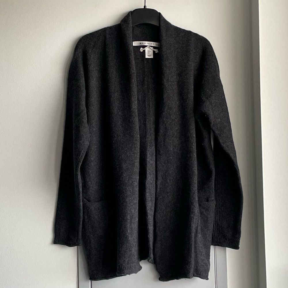 MAX STUDIO 100% Cashmere Open Front Cardigan